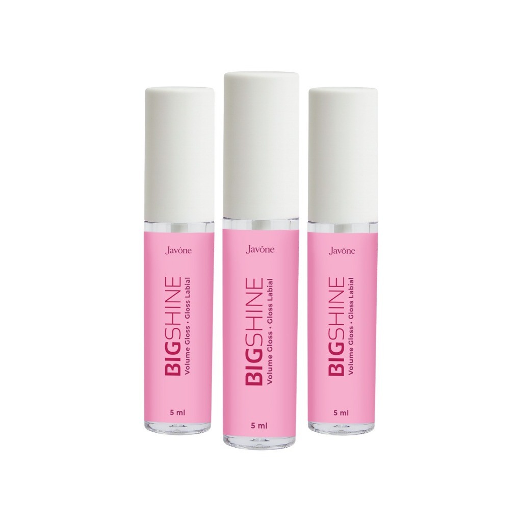 Kit 3 Gloss Labial Big Shine Javône – Volume Imediato | Envio Rápido