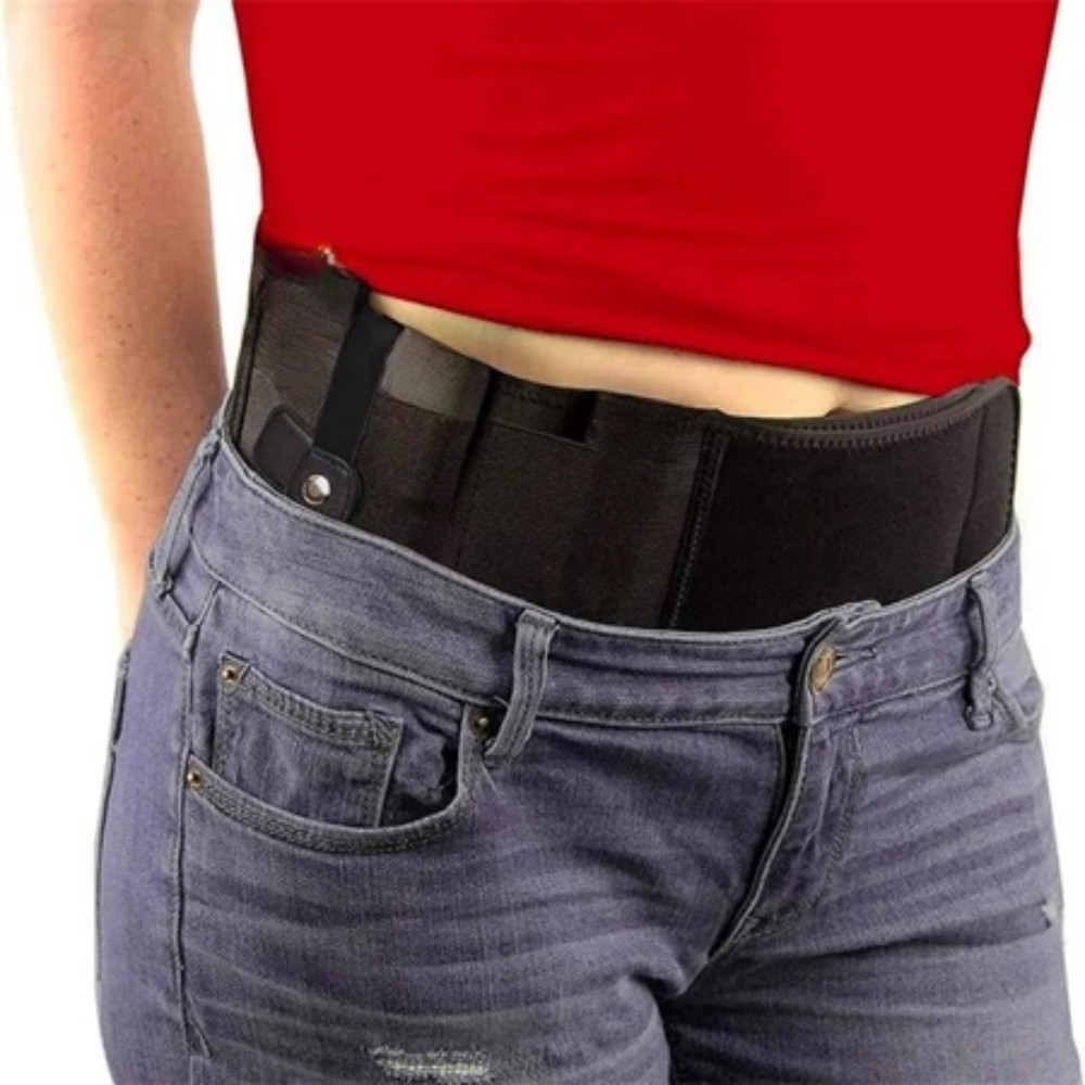 Coldre Universal Cinta de Barriga Ajustável para Pistola, Airsoft e Revólver