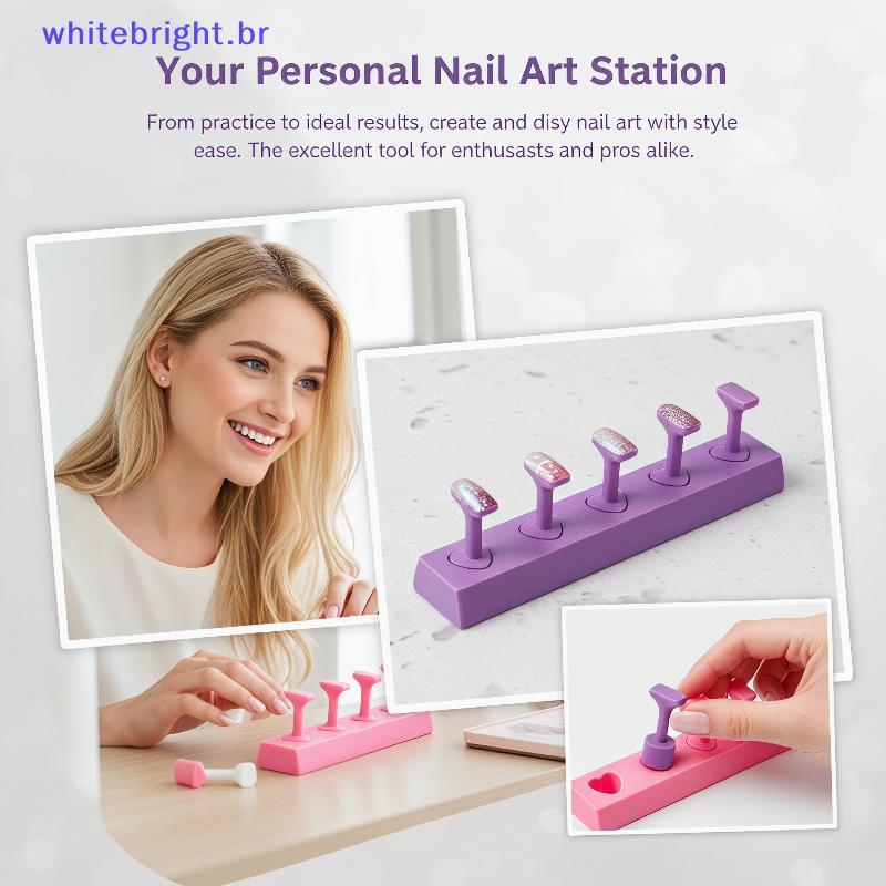 WT 1 Conjunto De Suporte Para Unhas Falsas Não Magnético , Esmalte Em Gel , De Exibição De Plástico , Prateleira , Ferra