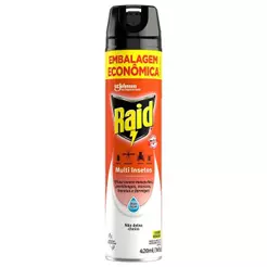 Inseticida Aerossol Raid Multi-Insetos Base Água 420ml Embalagem Econômica