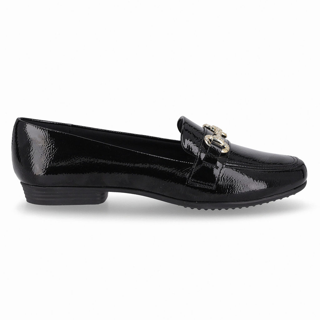 Loafer Raquel Salto Baixo Preto