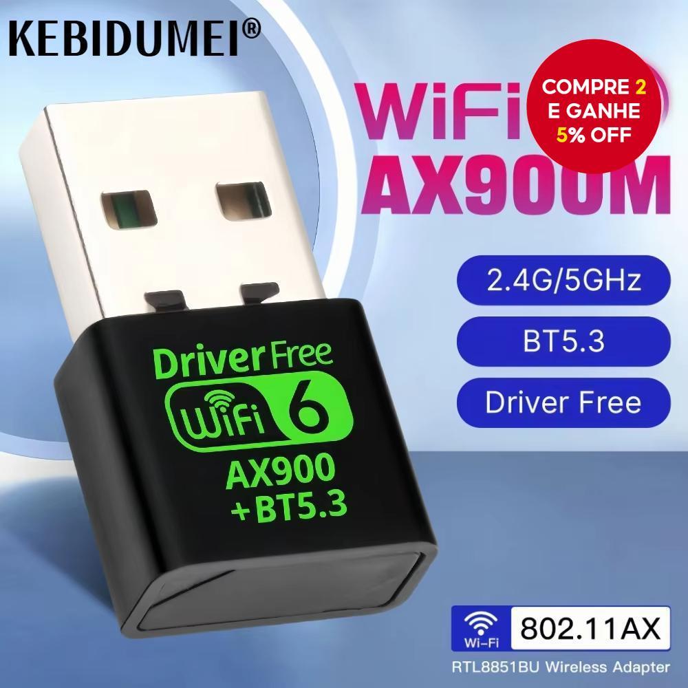 Adaptador USB WiFi 5 2 Em 1 Placa Sem Fio De Rede 600Mbps Bluetooth Receptor 2.4Ghz Para PC