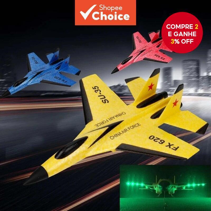 Aeronave RC Espuma SU-35 Avião de Controle Remoto 2.4G Controle Rádio Planador Jato de Combate Brinquedo Voador ao Ar