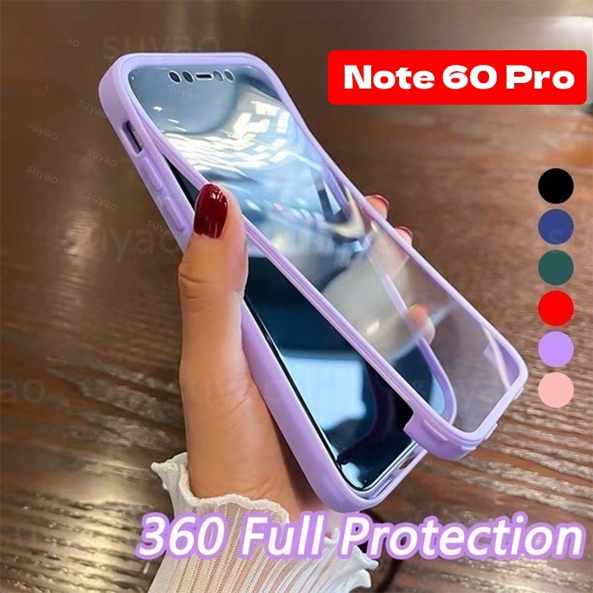 Capa para Infinix Note 60 Pro 60Pro 5G 2026, Capa Protetora de Corpo Inteiro 2 em 1, Dupla Face, Proteção 360° Frontal +