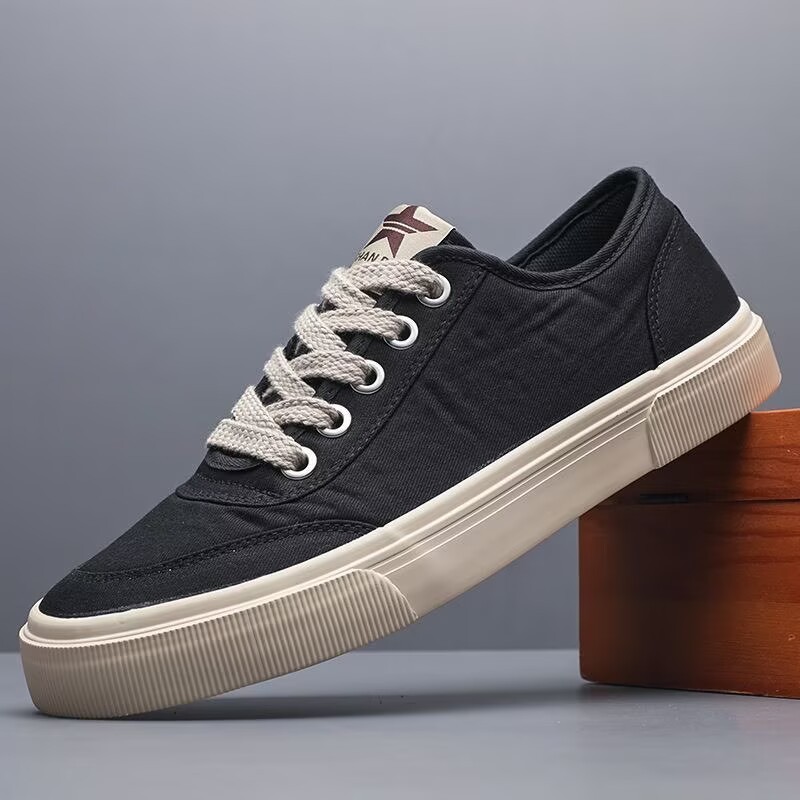 Sapatos de lona piscantes masculinos verão respirável novo estilo velho pequim sapatos de pano sapatos casuais masculino