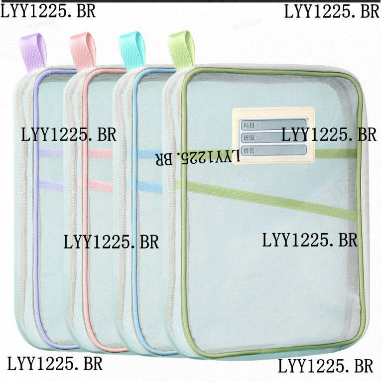 4 Sacos de Arquivo com Zíper A4 - Sacos de Armazenamento Transparentes em Camadas para Estudantes Pastas de Arquivo Gran