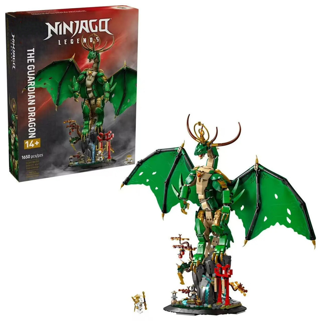 Compatível com o brinquedo de blocos de montar LEGO Ninjago Série 71847 Dragão Guardião para meninos.