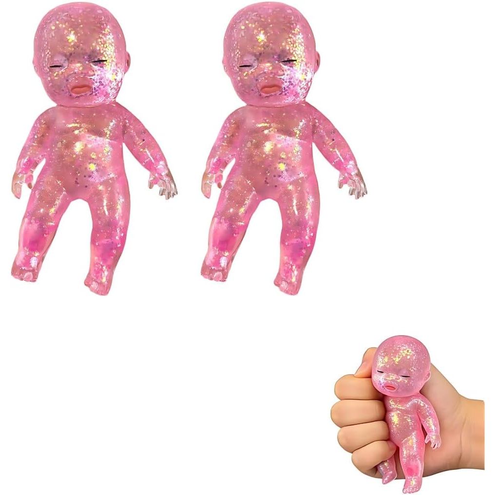 Conjunto de 2 peças de brinquedos de glitter para bebês, brinquedos macios e fofos para bebês, presentes de aniversário