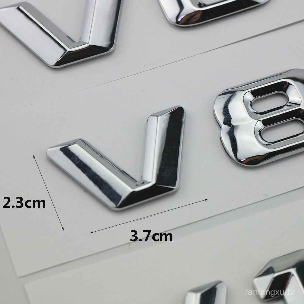 Emblema da loja Mercedes-Benz, motor V6, emblema lateral Volkswagen, emblema de carro, emblema de folha Audi V8, V12, em