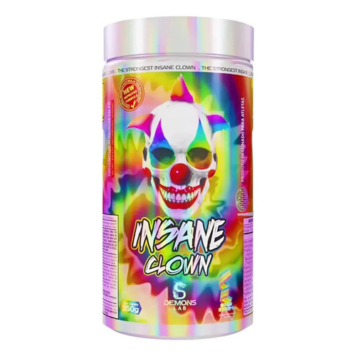 Demons Lab Suplementos Alimentares Beta Alanina Pré Treino Insane Clown 350g  Sabor Suor Strips