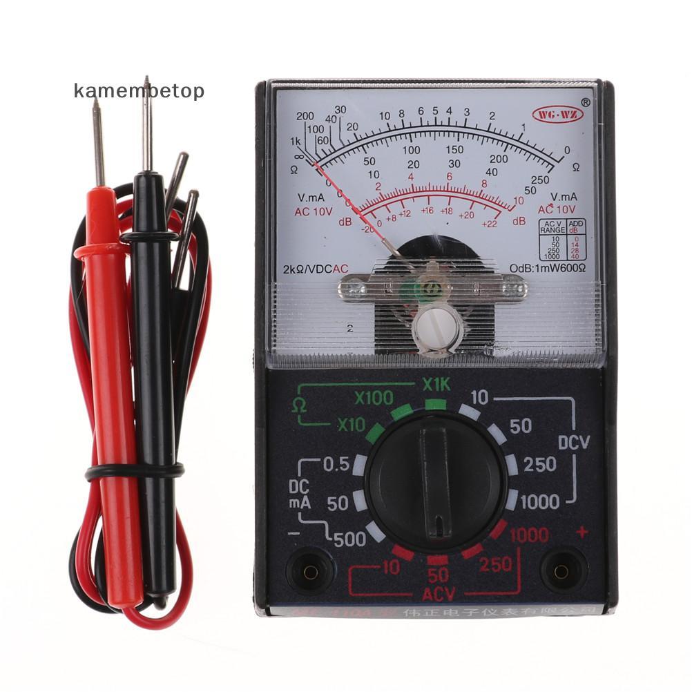 TOP DC/AC 1000V Voltímetro 250mA Amperímetro 1K Medidor De Resistência Ferramenta Multímetro Analógico Para