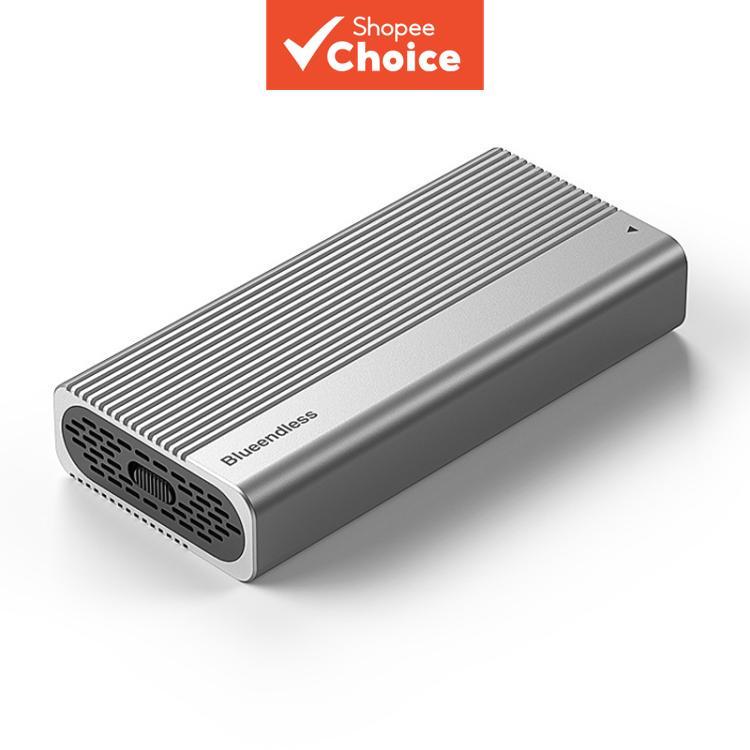 Blueendless M280U4C USB4 Gabinete portátil para disco rígido com interruptor e ventoinha Gabinete para disco M.2 NVMe
