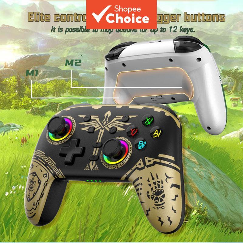 Controlador de Jogo Sem Fio para Nintendo Switch OLED/Lite Joystick para PC/Steam Deck com 6 Eixos