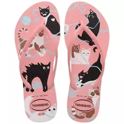 Havaianas Slim Pets Manga Rosa