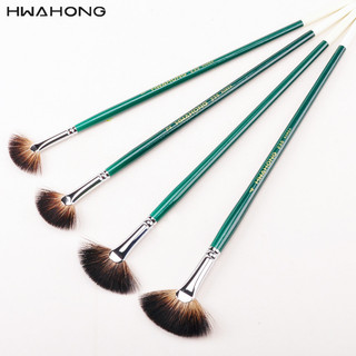 Hwahong Huahong 235 Caneta em formato de leque de haste longa Cabelo macio Caneta em formato de leque Haste longa Huahon
