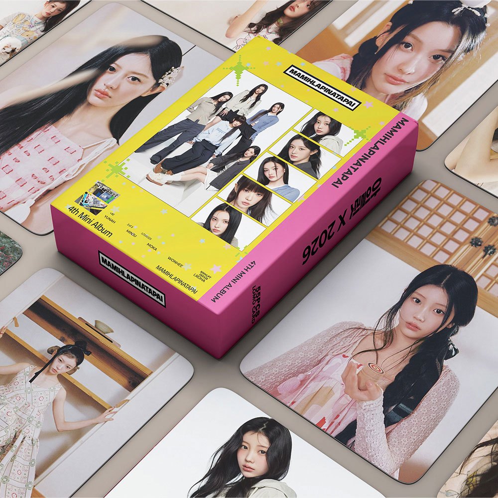 55 ILLIT ILLIT Girl Group 4o MINI Álbum Suporte Cartão LOMO Cartão Fotográfico MAMIHLAPINATAPAI