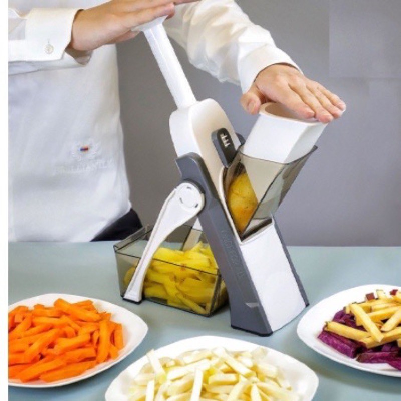 Fatiador Cortador Mandoline Multifuncional 5 Funções para Cortar Legumes Batata Vegetais Food Chopper Inovador