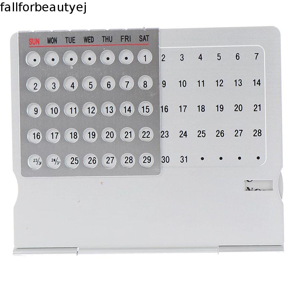 FALLFORBEAUTYEJ Calendário Durável Super Exclusivo Liga De Alumínio Material De Escritório Decoração De Mesa Para Casa D