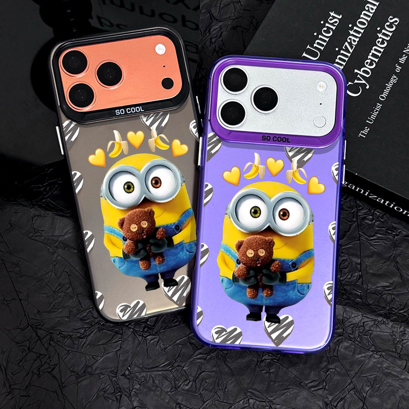 Capinha de celular para iPhone 7+8 11 12 13 15 14 16 17 pro max xr xs max 7+8 16 plus capa minions fofo