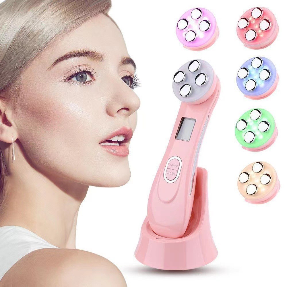 Aparelho de Beleza RF Rádio Frequência Microcorrente EMS 6 Luzes LED Rejuvenescedor Facia…