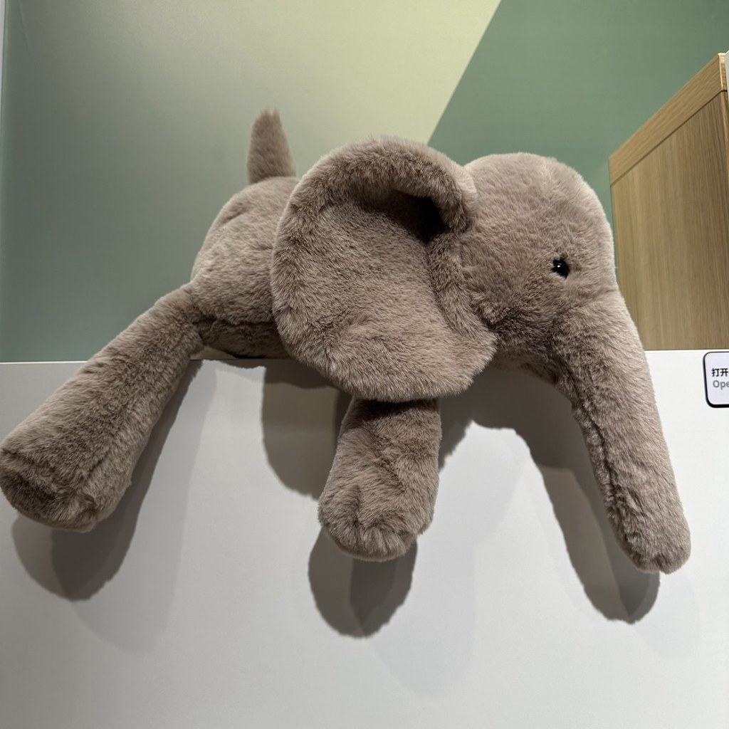 Boneca nórdica ins estilo cabeça giratória balanço mau bebê elefante elefante Stand-Ear coelho brinquedo de pelúcia calm