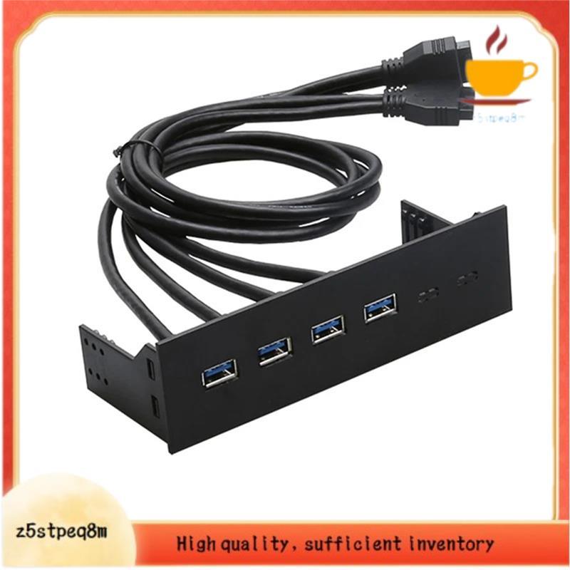 Para Placa De Expansão Do Computador 4port PCI-E USB3.0 Conversão 5.25 " Hub Painel Frontal Unidade Óptica Plug and Play