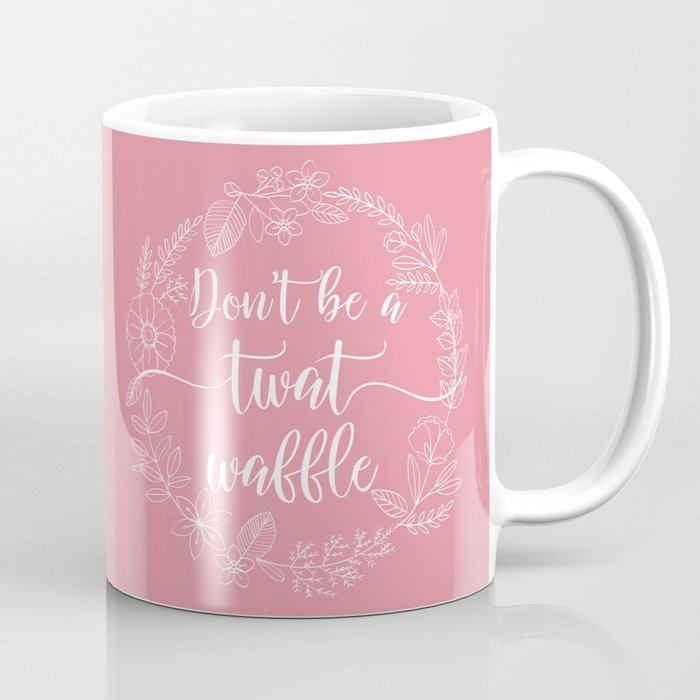 Caneca Cerámica No Te viertas En TWATWAFFLE De Corona De Juramento Decoração Simplista e Criativa para Presente Porce...