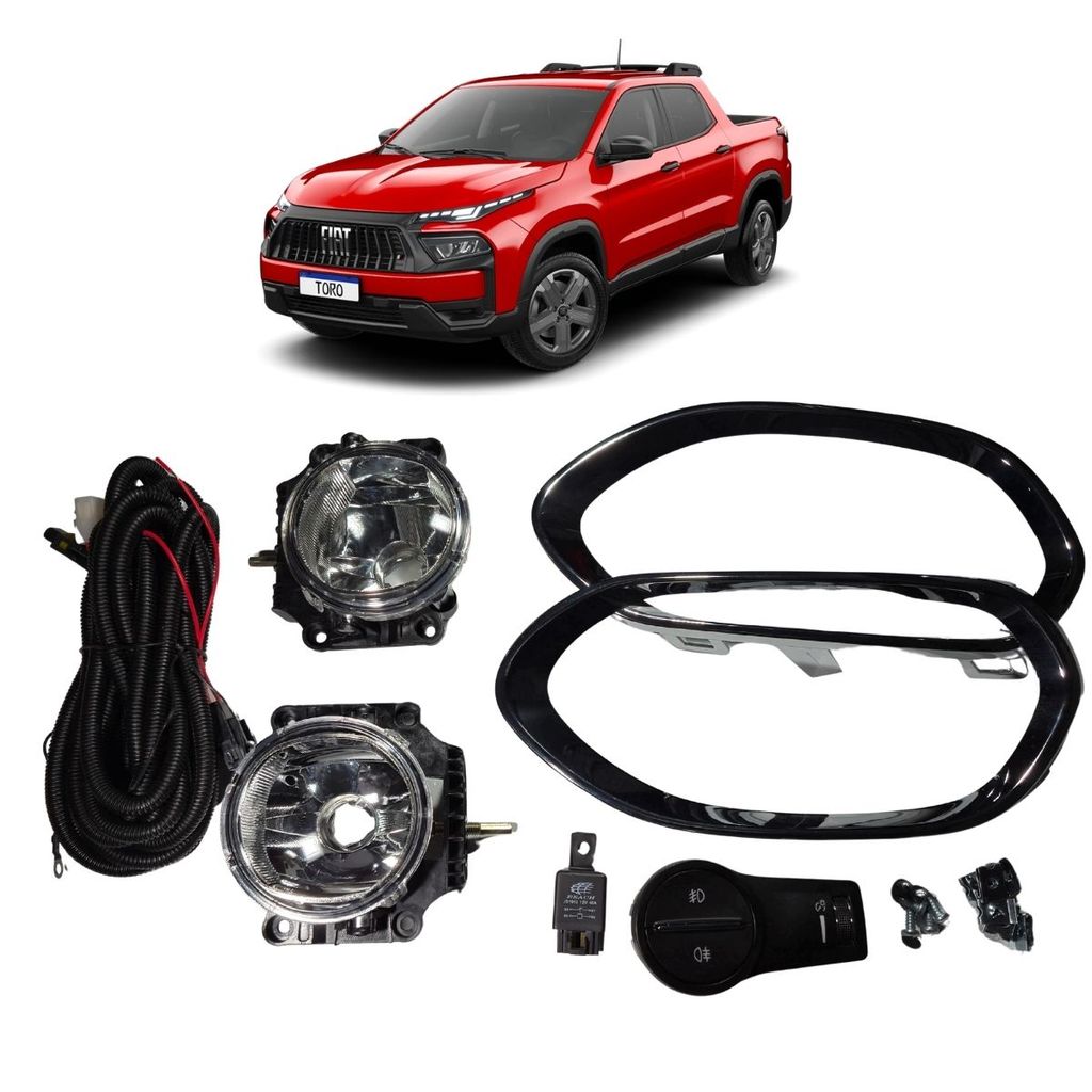 KIT FAROL  AUXILIAR FIAT TORO 2016> COM INTERRUPTOR MODELO ORIGINAL