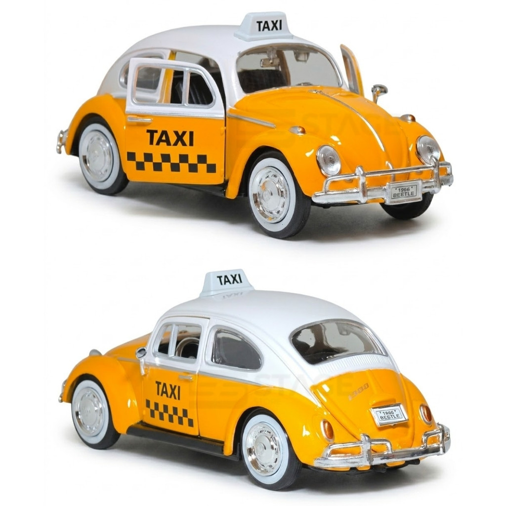 Miniatura Ferro  Volkswagen Fusca 1966 Taxi 1/24 Motor Max