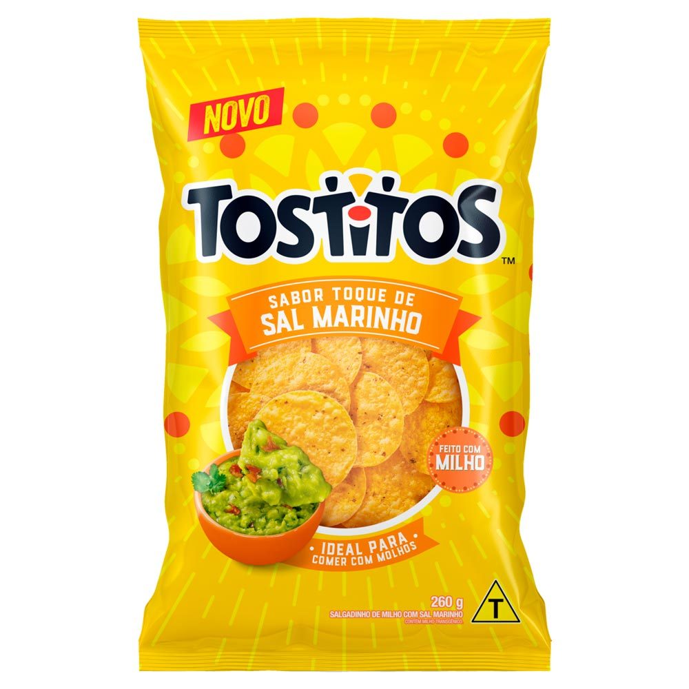 Salgadinho Tostitos Sabor Toque de Sal Marinho 260g