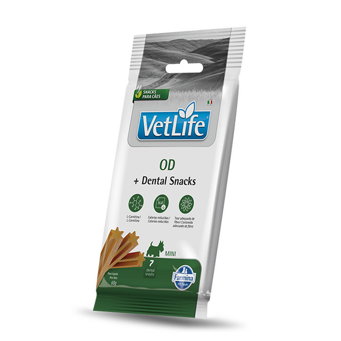 VETLIFE SNACK OBESITY CÃO ADULTO MINI 60G
