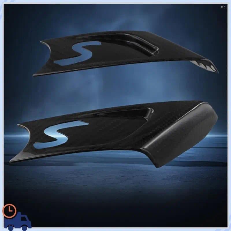 Marcadores Laterais De Fibra De Carbono Real Duráveis Scuttle Vents Overlay Cover Fender Trim Para MINI Cooper R55 R56 R