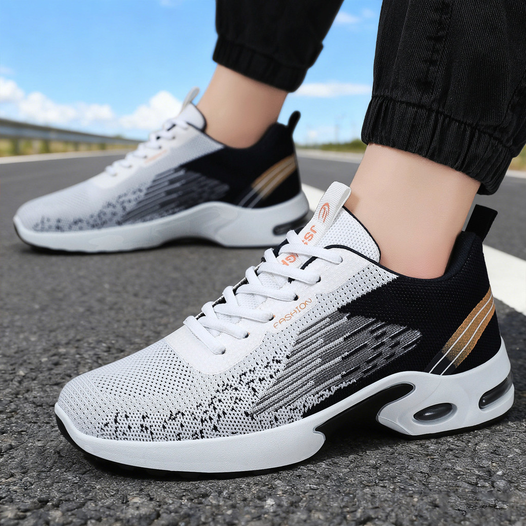 Sapatos masculinos primavera novo estilo tamanho grande sapatos masculinos tênis malha respirável sapatos esportivos mod