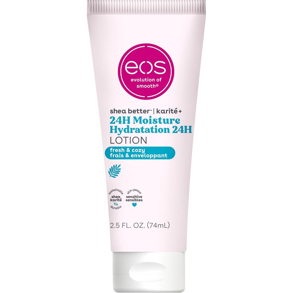 Loção Corporal Hidratante eos 24H - Fresca e Confortável, Tamanho Viagem Essencial, Artigos de Higiene Pessoal, Mini Loç