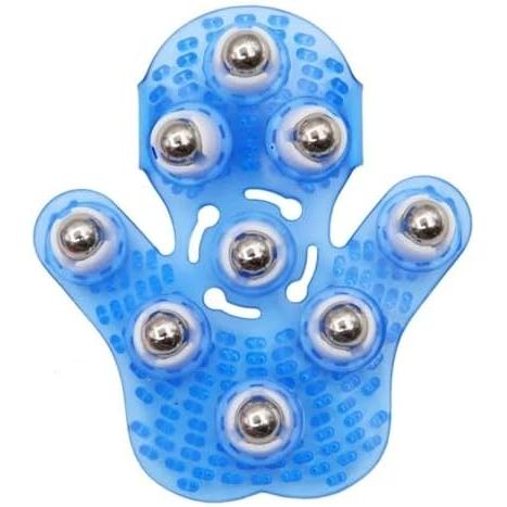 Roller Ball Body Massage Glove Anti-Cellulite Muscle Pain Relief Relax Massager for Neck Back Shoulder Buttocks Face Lif