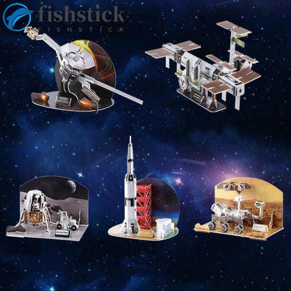 Estação Espacial Internacional Em Miniatura FISHSTICKA , Quebra-Cabeça De Papel De Nave 3D Modelo DIY , Wuzhi 10