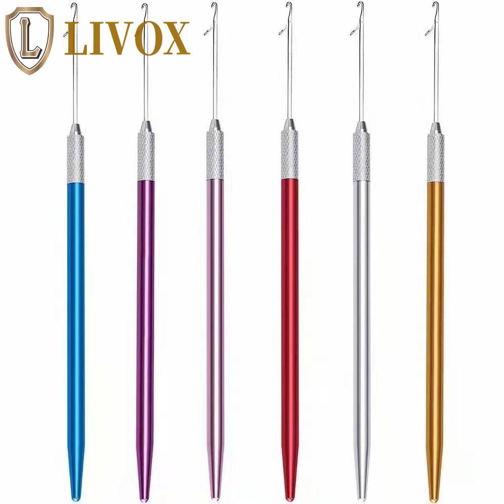 LIVOX Peruca Agulhas De Crochê Ganchos Agulha Trança Artesanato Criativo Excelente Durável Pena Vermelha Ferramentas Ext