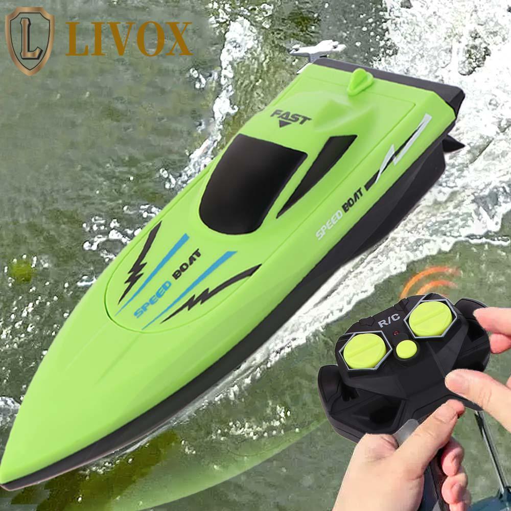 Barco De Controle Remoto LIVOX , Barcos RC De Corrida De Longa Duração De Alta Velocidade , Brinquedo De Lancha Sem Fio