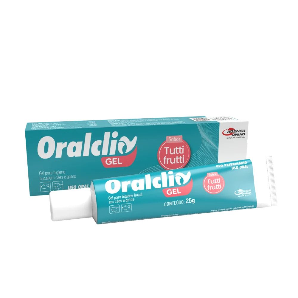 Gel Dental Oralclin Tutti Frutti Agener Cães Gatos 25g