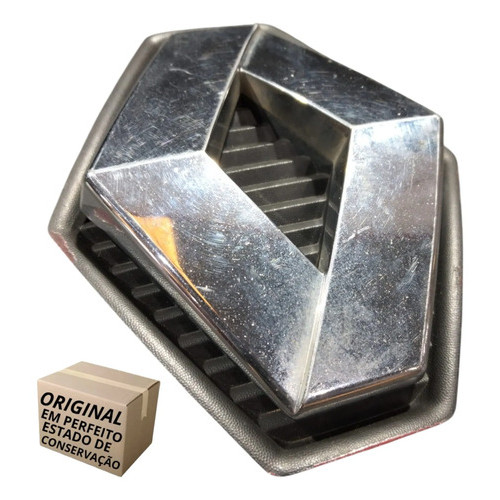 Suporte Emblema Grade Dianteira Renault Sandero 2008 A 2013 Cromado