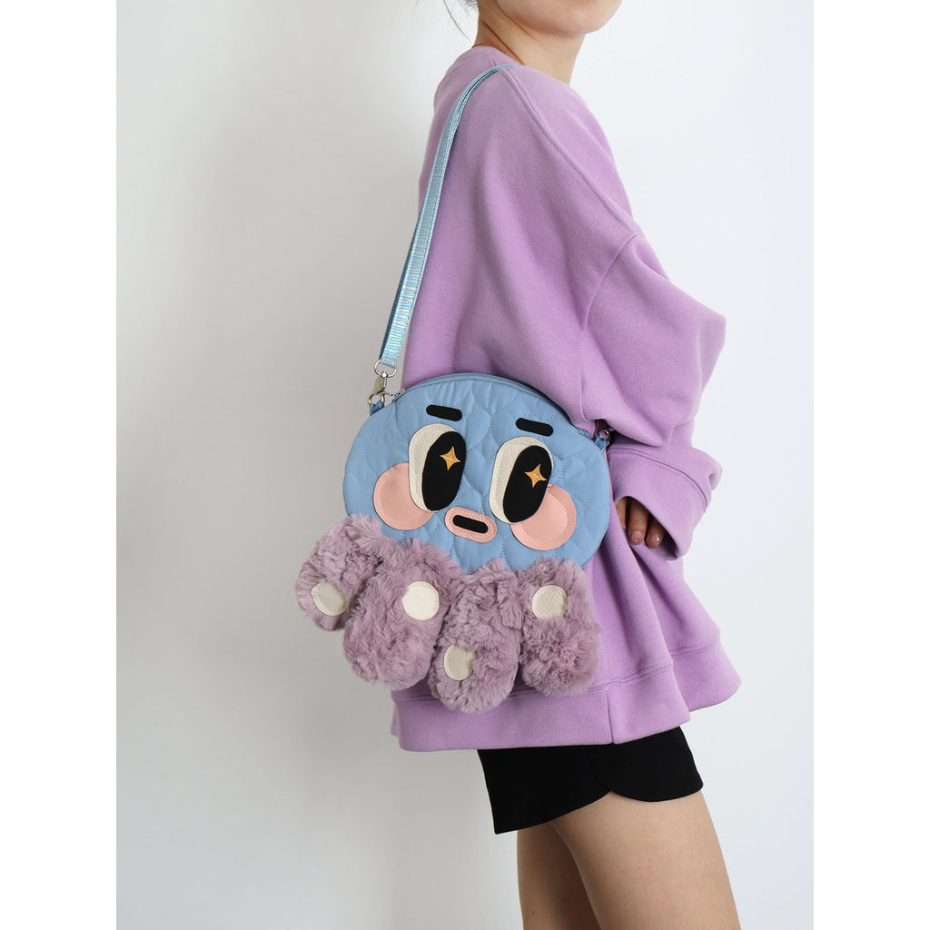 Suta bonito macio bonito polvo saco moda pequenas meninas novo produto de pelúcia Cross-corpo axila saco versão coreana