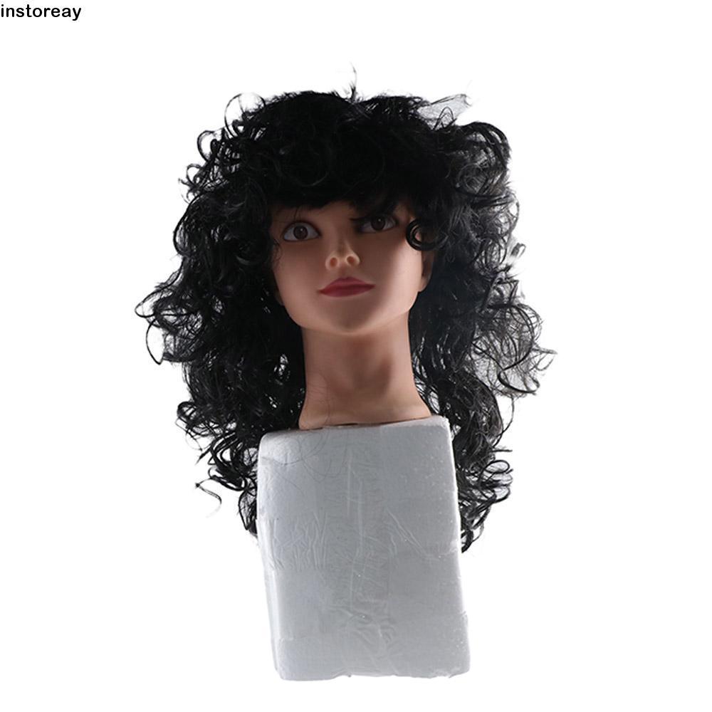 INSTOREAY Masculino Cabelo Encaracolado Respirável De Alta Qualidade Punk Halloween Fasion Sintético Hippie Retro Peruca