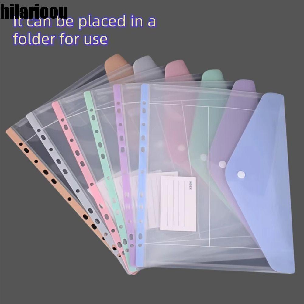Bolsos Para Fichário HILARIOOU , Bolsa Transparente Arquivo De Folhas Soltas Documentos De Negócios Com Fecho De Botão