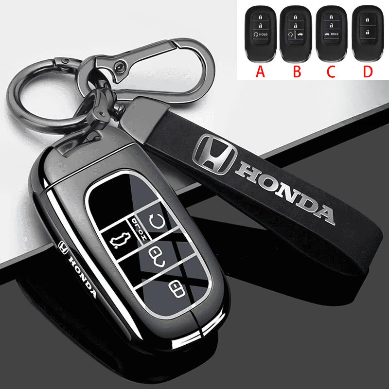 Capa De Chave Remota De Metal , Chaveiro Com Concha Para Honda City Civic HRV Jazz CRV Accord Odyssey BRV WRV Brio Dunk