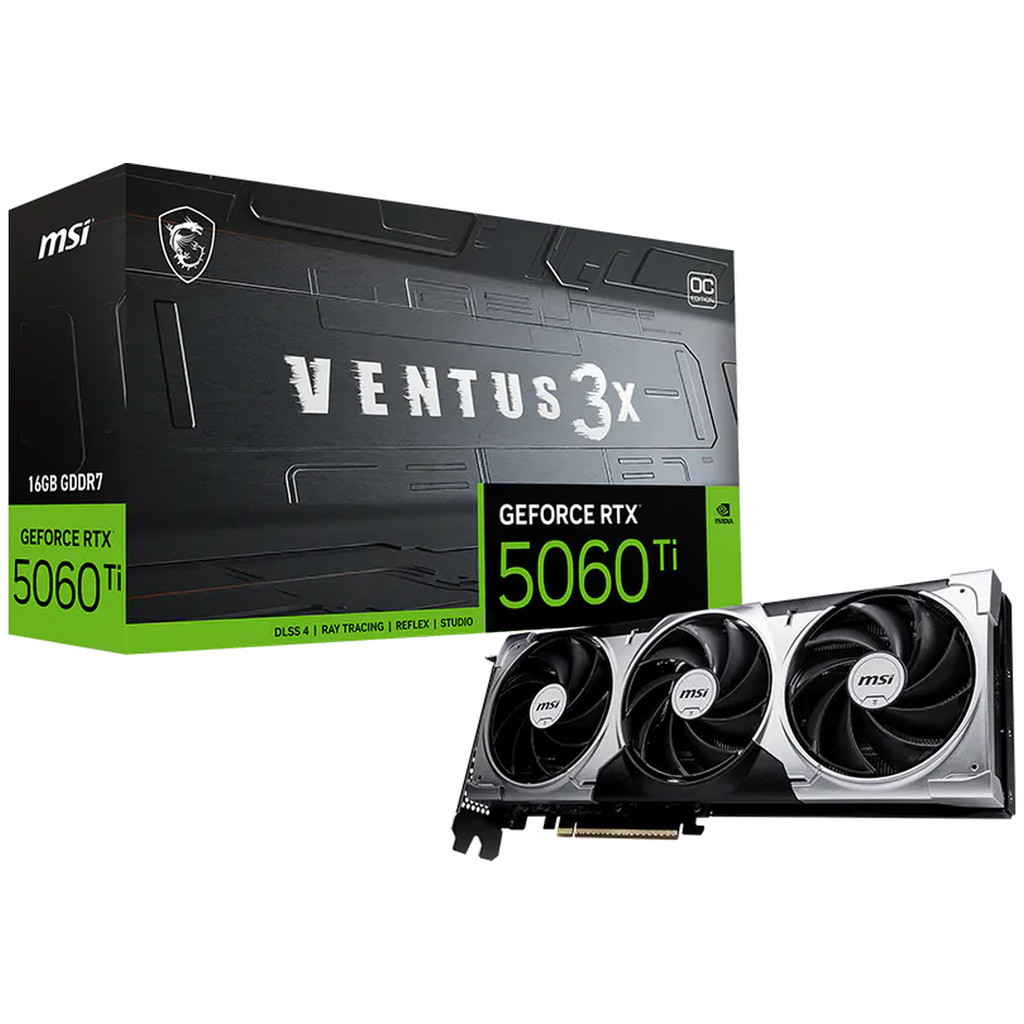 Placa de vídeo MSI GeForce RTX 5060 Ti Ventus 3X OC 16GB