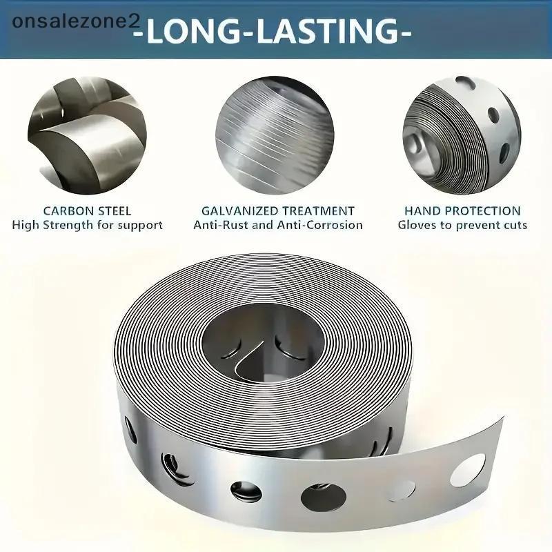 ONS 1 Rolo De Fita De Ferro Galvanizado Pré-Perfurado Metal Multi-slot Para Suporte De Tubo E Trabalho Em Chapa Metálica