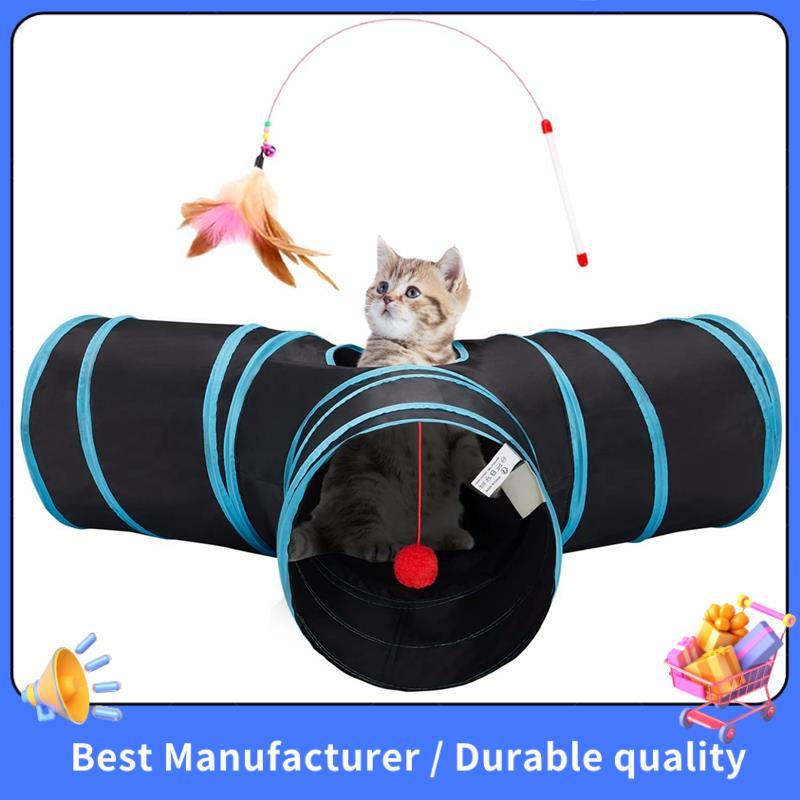 Brinquedos Do Tubo Túnel Gato Animal De Estimação 3 Vias , Túneis Para Gatos Internos , Gatinho Entediado Buraco Brinque