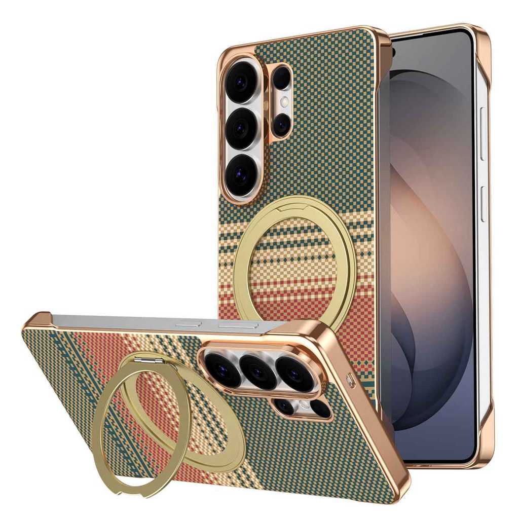 Kevlar 360 Rotaion Titular Caso Para Samsung Galaxy S23 24 S25 S26 Ultra Luxo Telefone Capa Acessórios Moda Presente