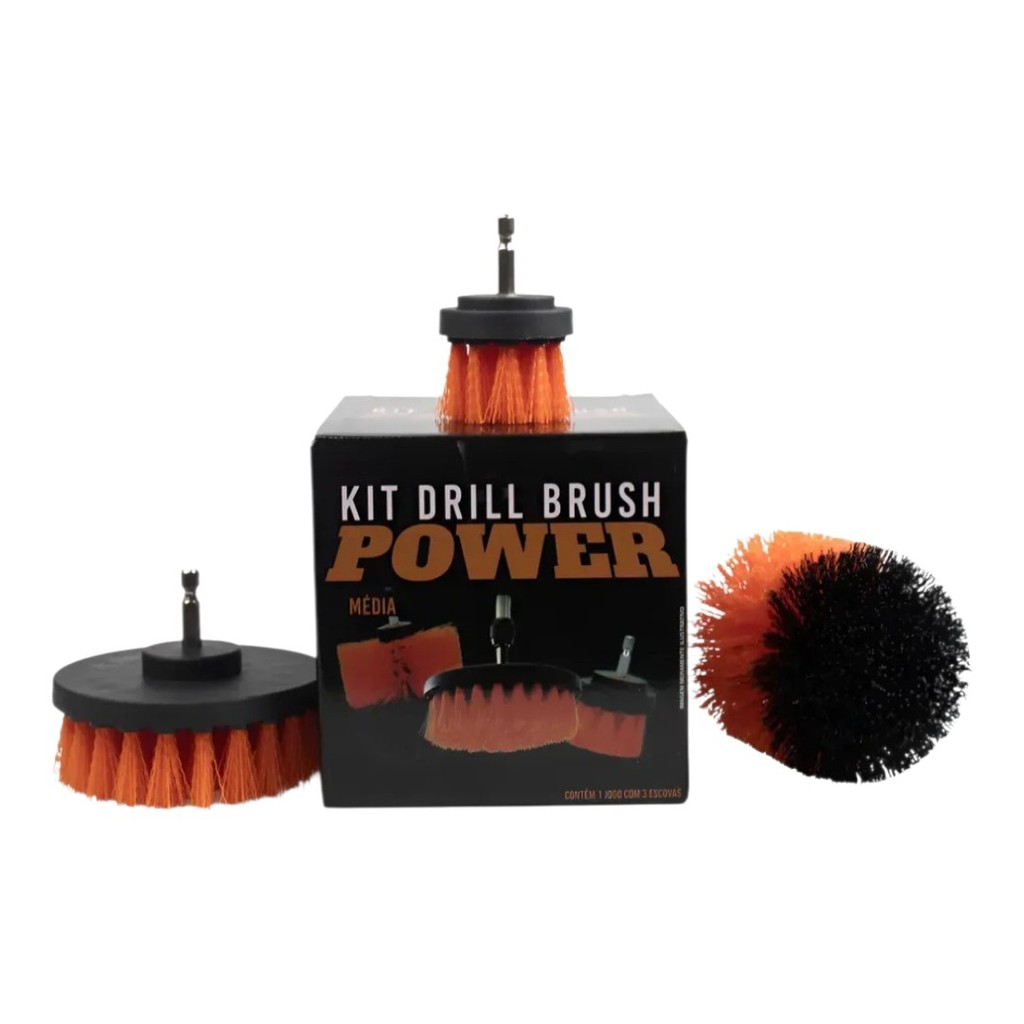Kit Drill Brush Power Escovas Para Parafusadeira Kers