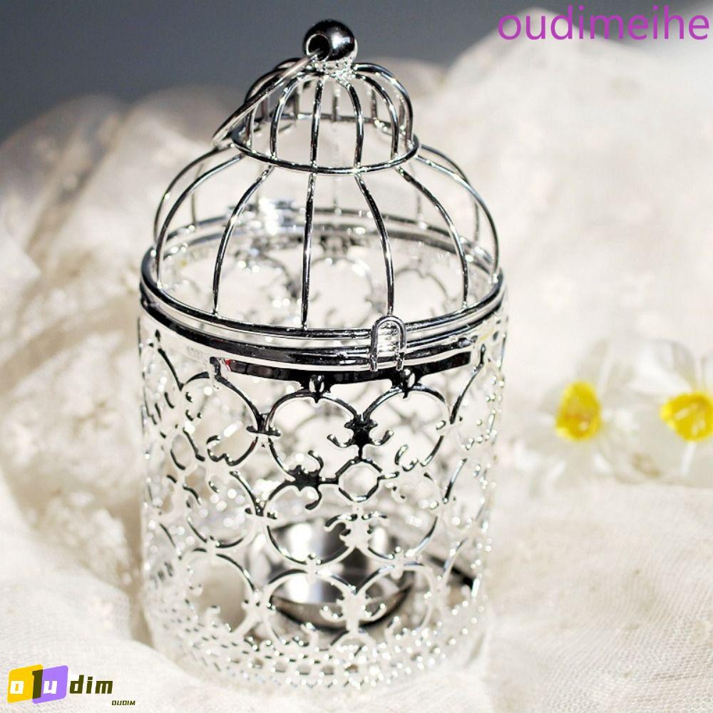 OUDIMEIHE Lanterna De Pássaro Tealight , Suporte De Vela Decorativo De Gaiola De Arte Em Ferro , Castiçal De Metal Forma